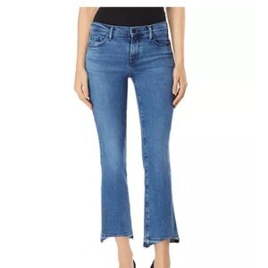 J Brand jeans Selena mid Rise Crop Boot Raw Distressed Hem Jeans Earthy 28